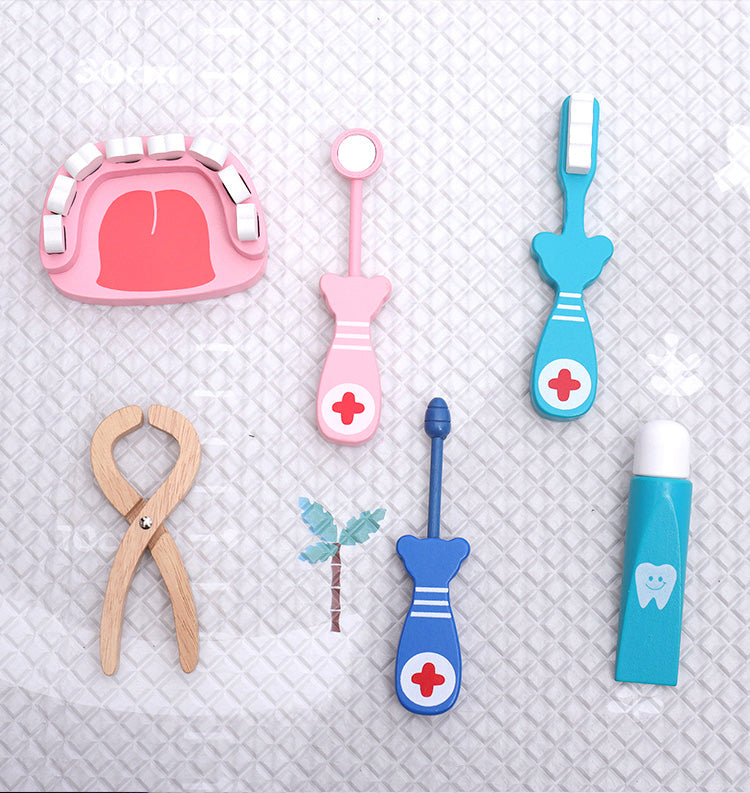 SET DE DENTISTA DE MADERA PARA NIÑOS MONTESSORI