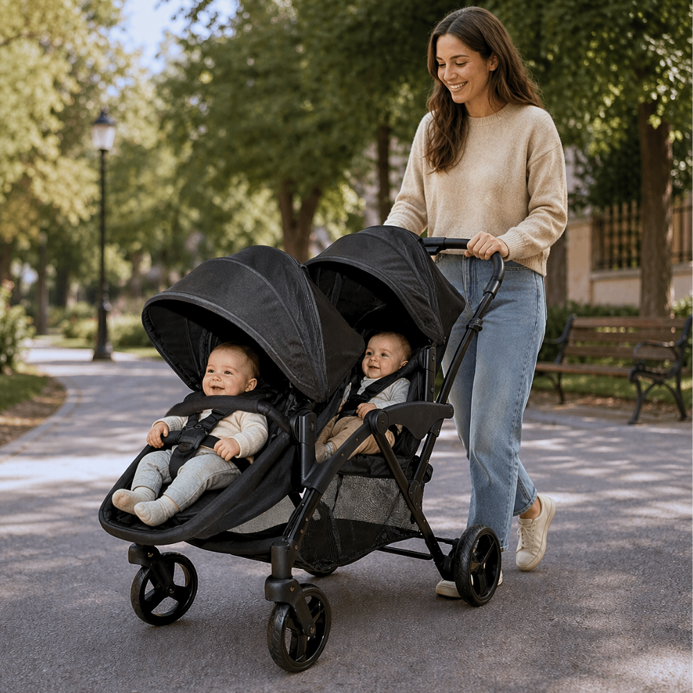 COCHE DOBLE DE BEBÉ DUO LUX PREMIUM