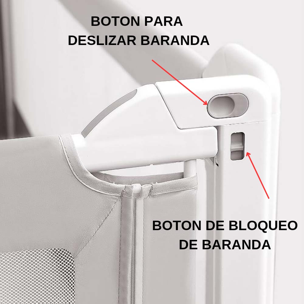Baranda de seguridad para cama bebes y niños PREMIUM