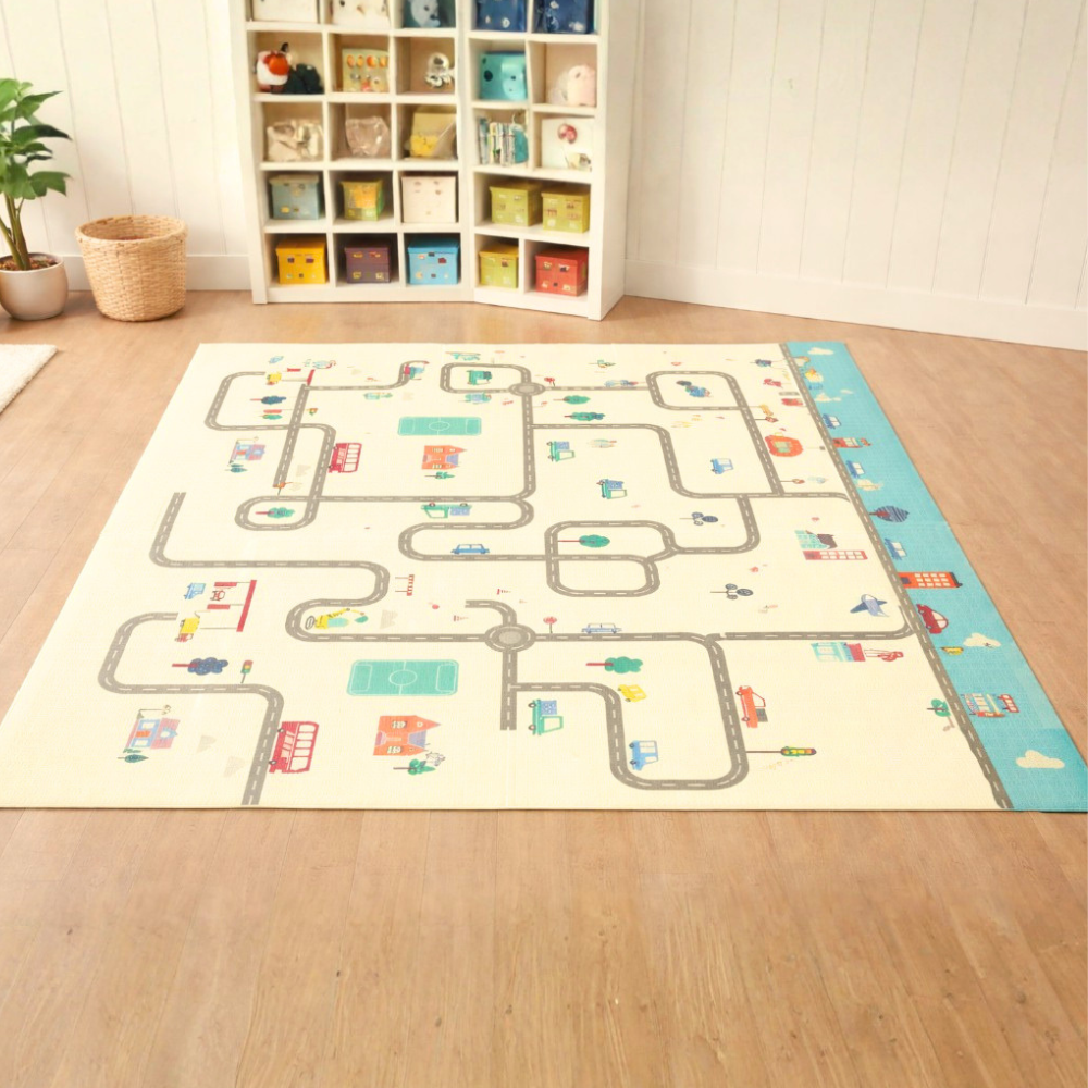 Alfombra para Bebé Plegable Antigolpes Doble Cara 180x150 cm