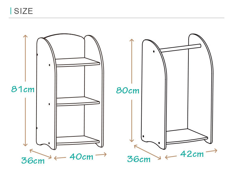 COLGADOR Y GABINETE PARA ALMACENAMIENTO DE NIÑOS MONTESSORI