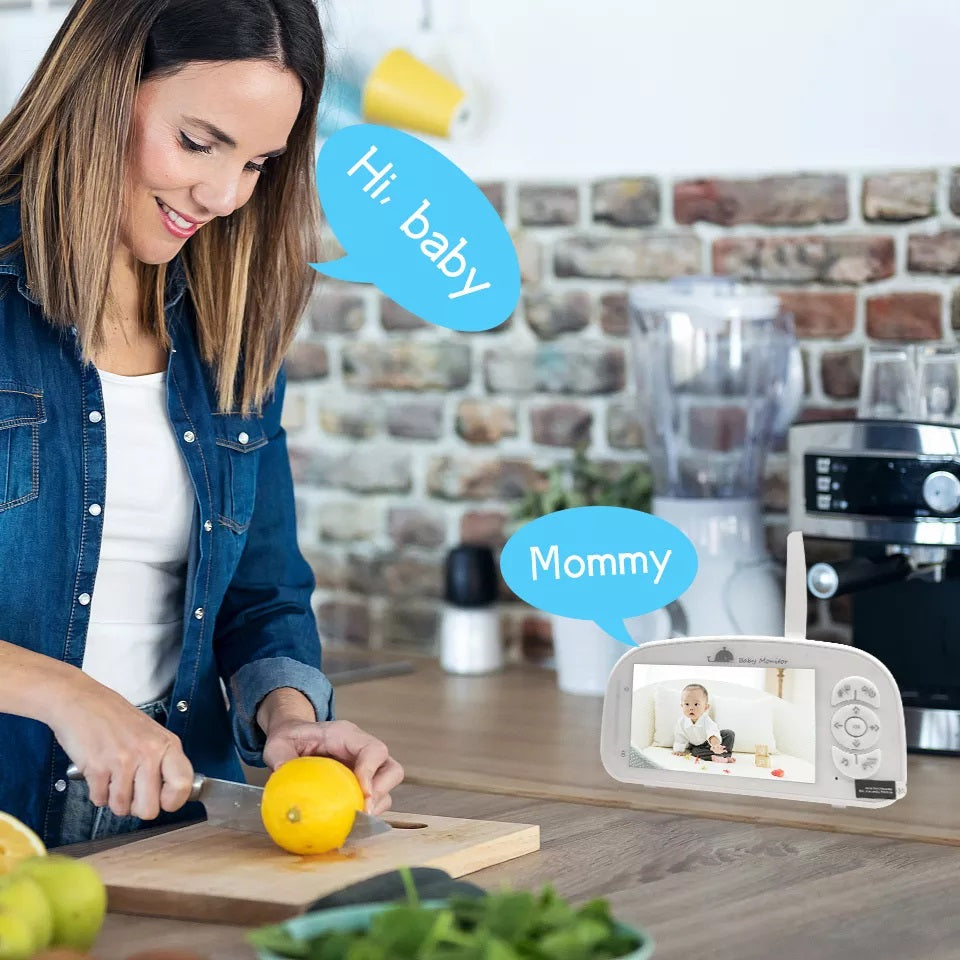 Cámara + Monitoreo Baby sin WIFI, control de temperatura, musical