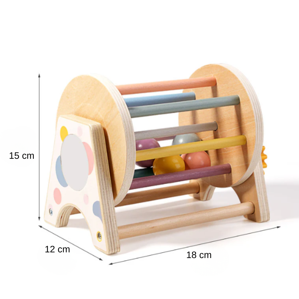 JUGUETE MONTESSORI 3 EN 1 GIRATORIO DE MADERA PARA BEBÉS