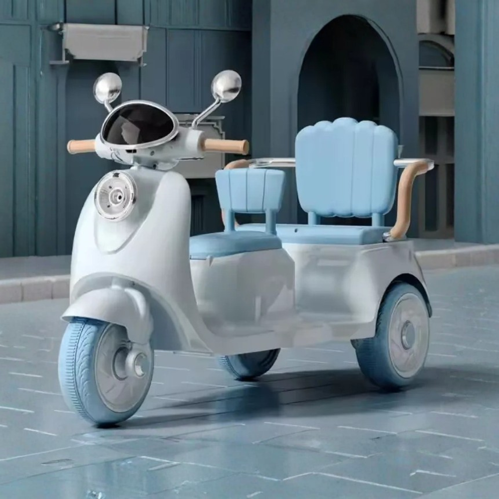 MOTO ELECTRICA PARA NIÑO TRIMOTO 02 ASIENTOS