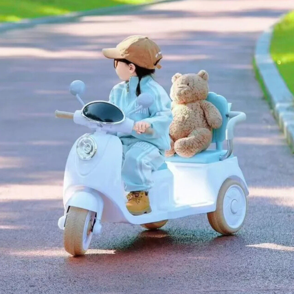 MOTO ELECTRICA PARA NIÑO TRIMOTO 02 ASIENTOS