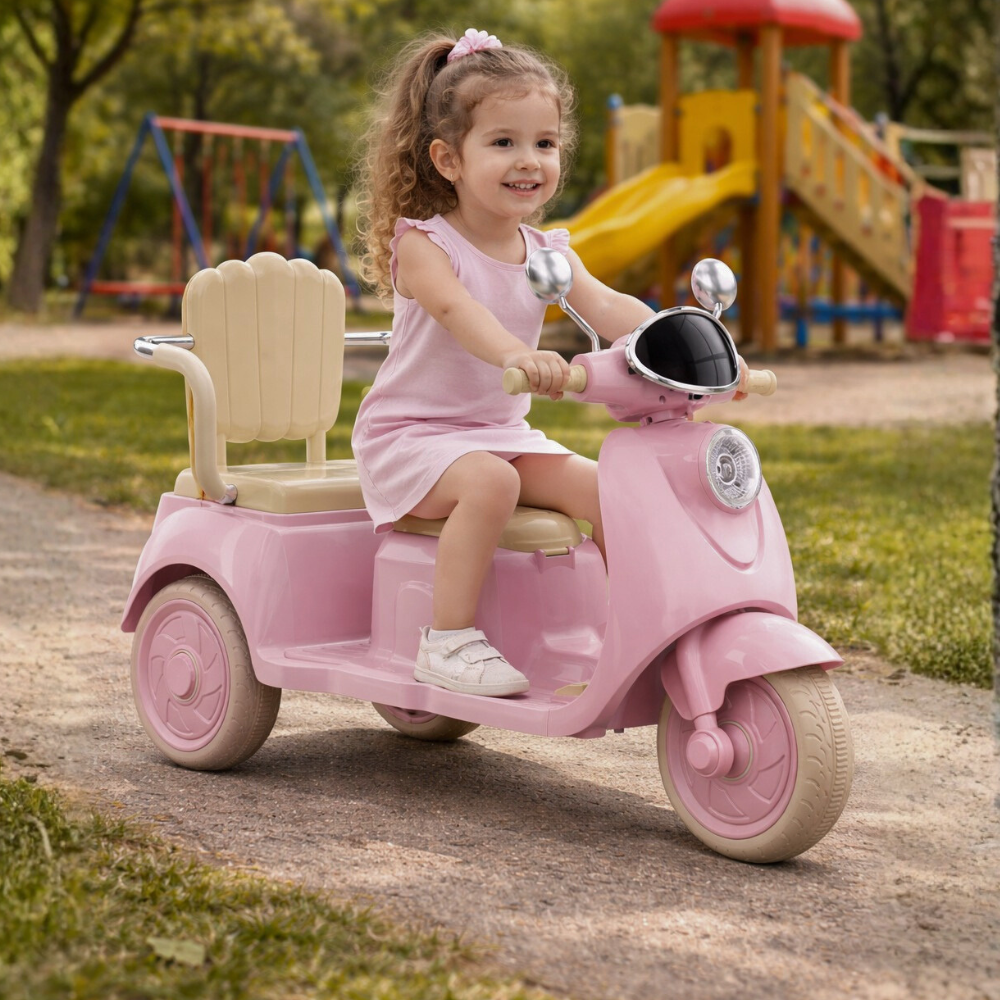 MOTO ELECTRICA PARA NIÑO TRIMOTO 02 ASIENTOS