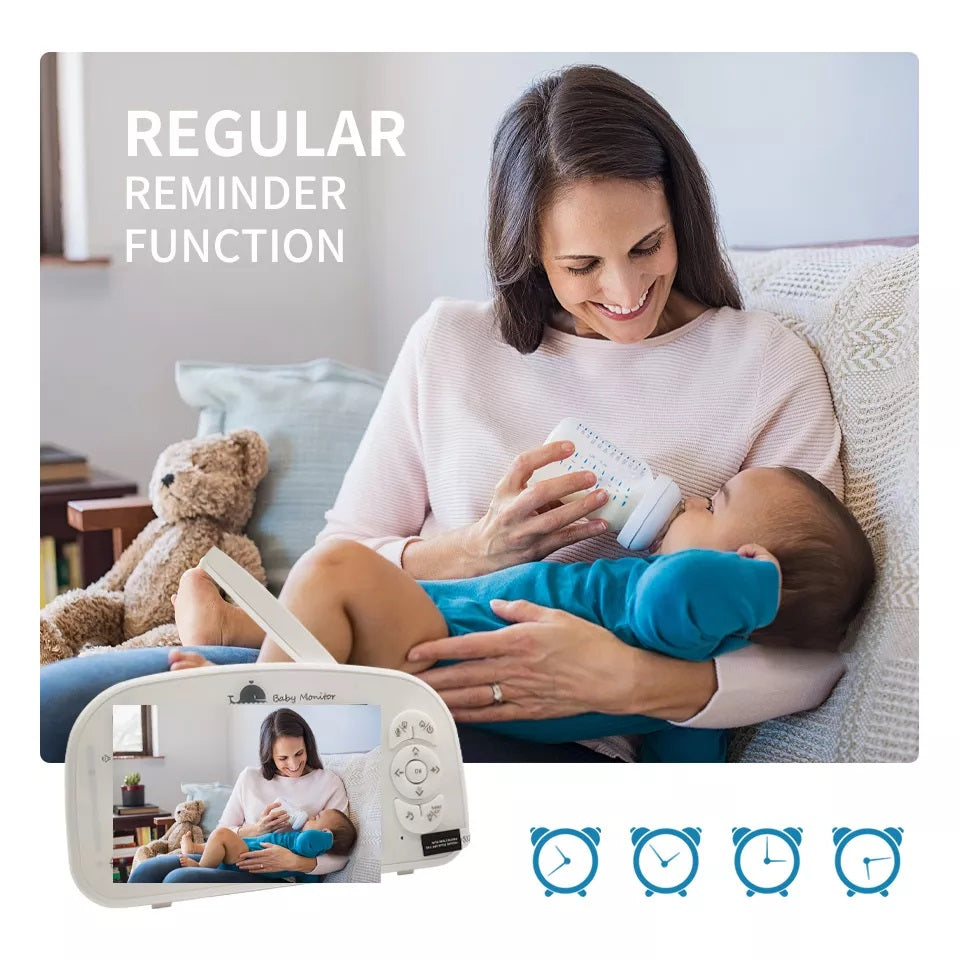 Cámara + Monitoreo Baby sin WIFI, control de temperatura, musical