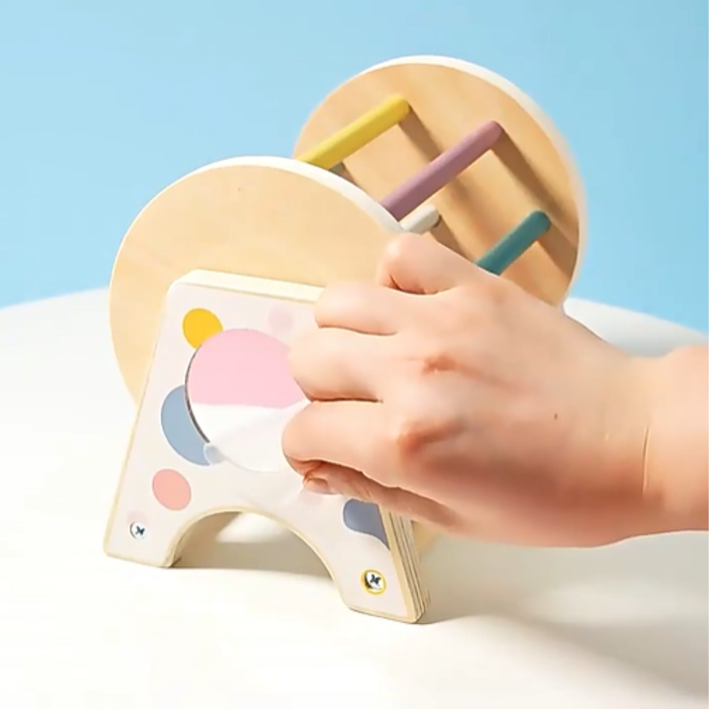 JUGUETE MONTESSORI 3 EN 1 GIRATORIO DE MADERA PARA BEBÉS