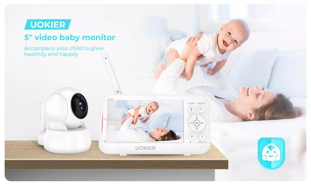 Cámara + Monitoreo Baby sin WIFI, control de temperatura, musical