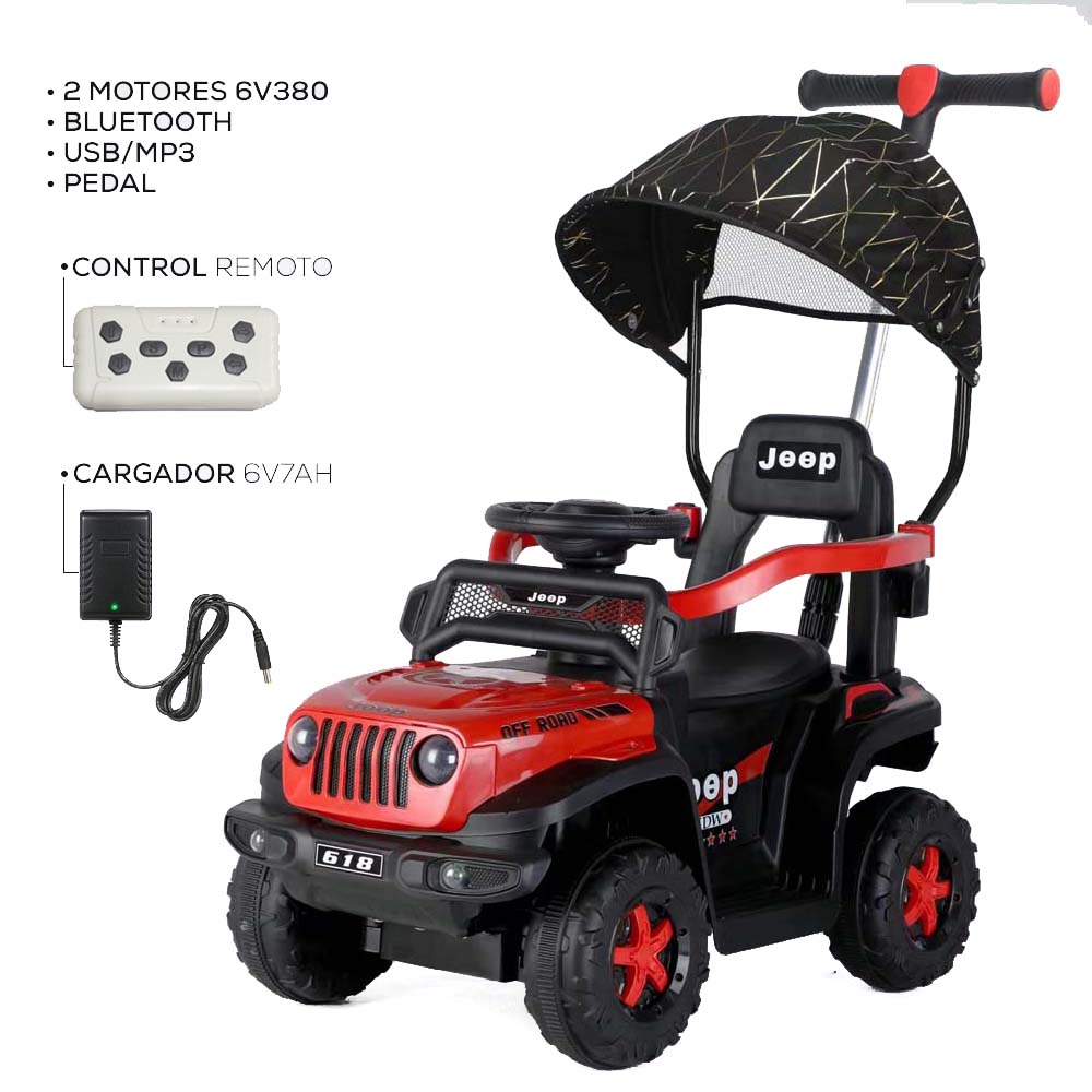 CARRO A BATERIA ELÉCTRICO CON CONTROL REMOTO MUSICAL