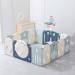 CORRAL PARA BEBES Y NIÑOS PLEGABLE DE SPACE + ALFOMBRA DE REGALO - Thumbnail 1