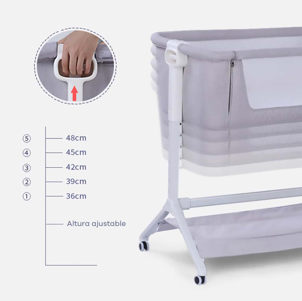 Cuna colecho MADISON con 5 niveles de altura elegante