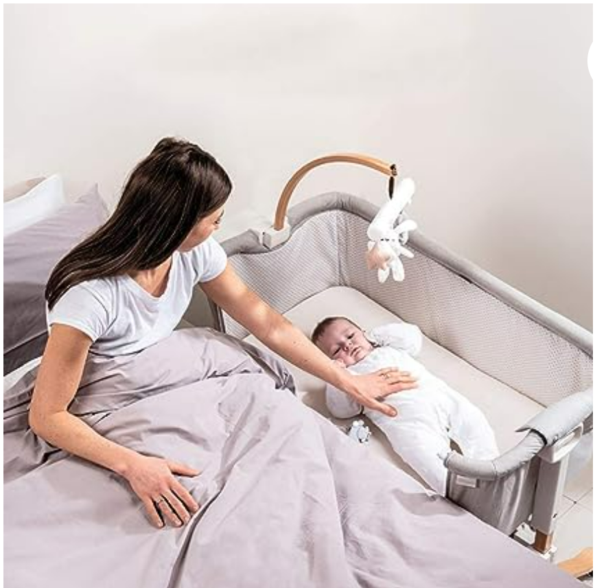 Cuna colecho DELUXE con 5 niveles de altura elegante