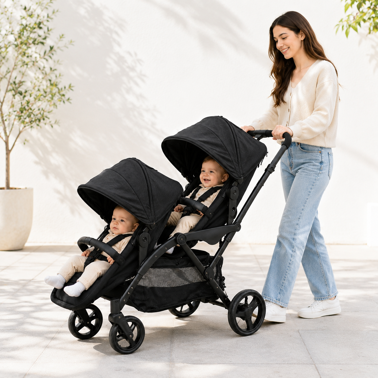 COCHE DOBLE DE BEBÉ DUO LUX PREMIUM