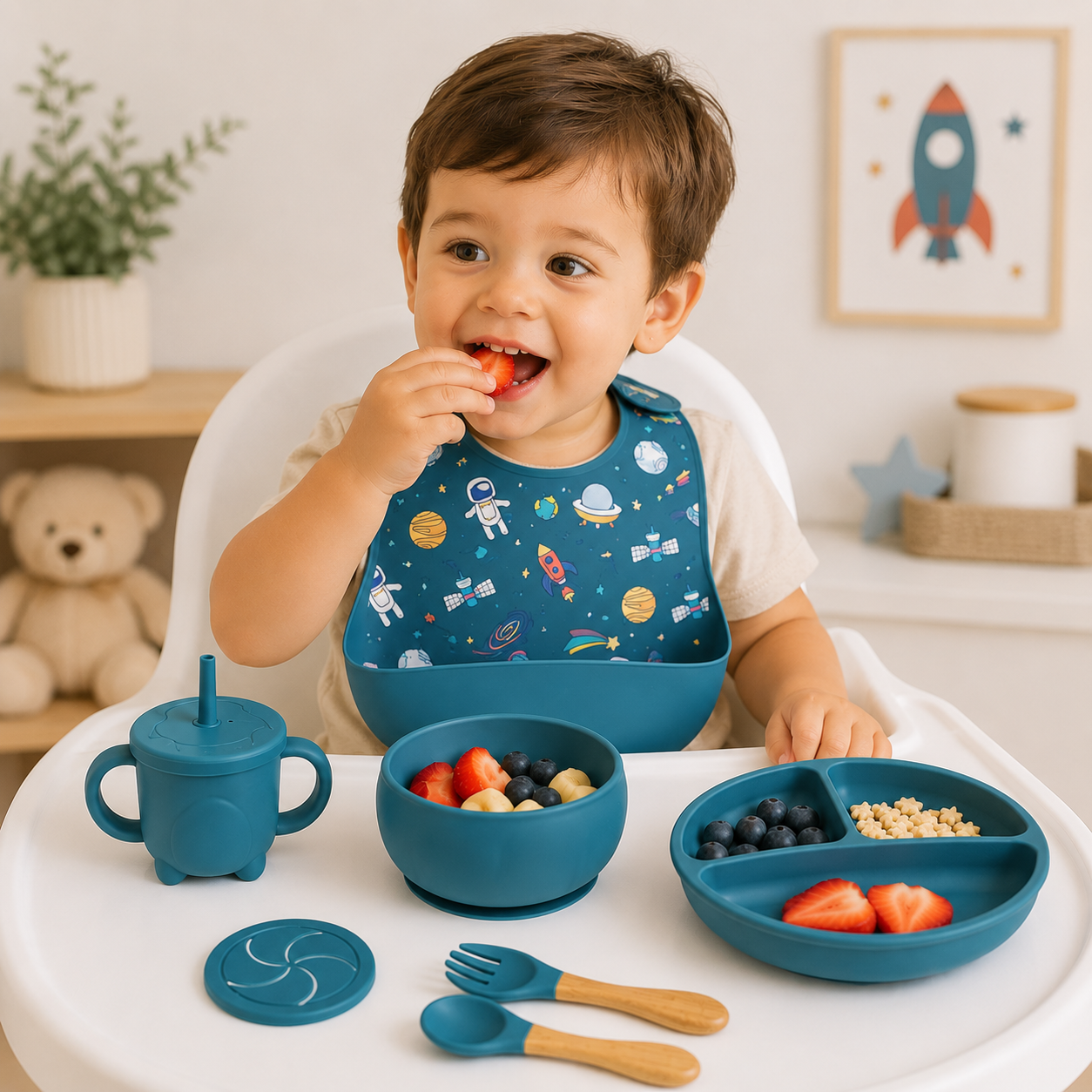 SET DE COMER ALIMENTACION COMPLEMENTARIA DISEÑO SPACE