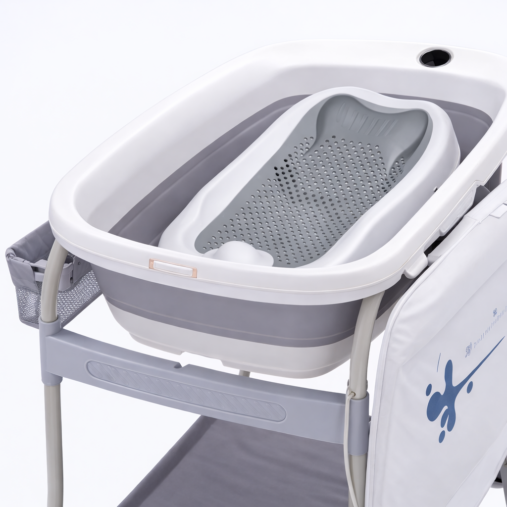 BAÑERA CAMBIADOR VIENA MÁS COJIN ASIENTO PARA BAÑO DE BEBÉ