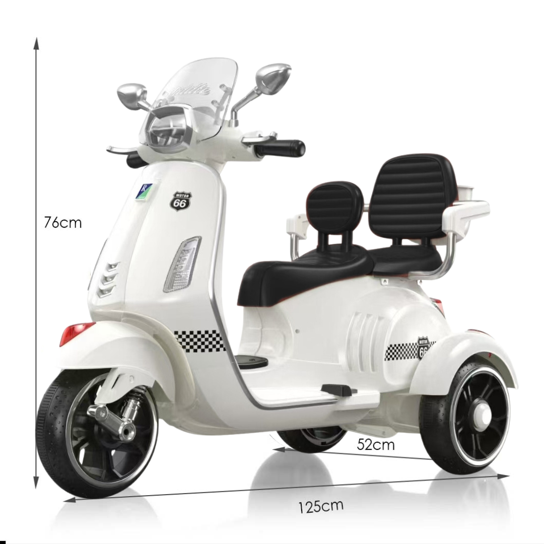 MOTO ELECTRICA BONIE CON BLUETOOTH PARA NIÑOS 02 ASIENTOS