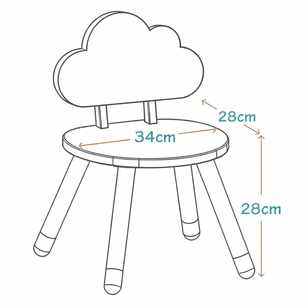 SILLA MONTESSORI DISEÑO NUBE BLANCA