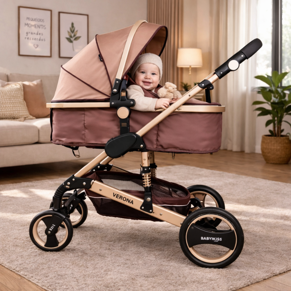 COCHE VERONA MOISES DE LUJO 3 en 1 con Sistema Travel