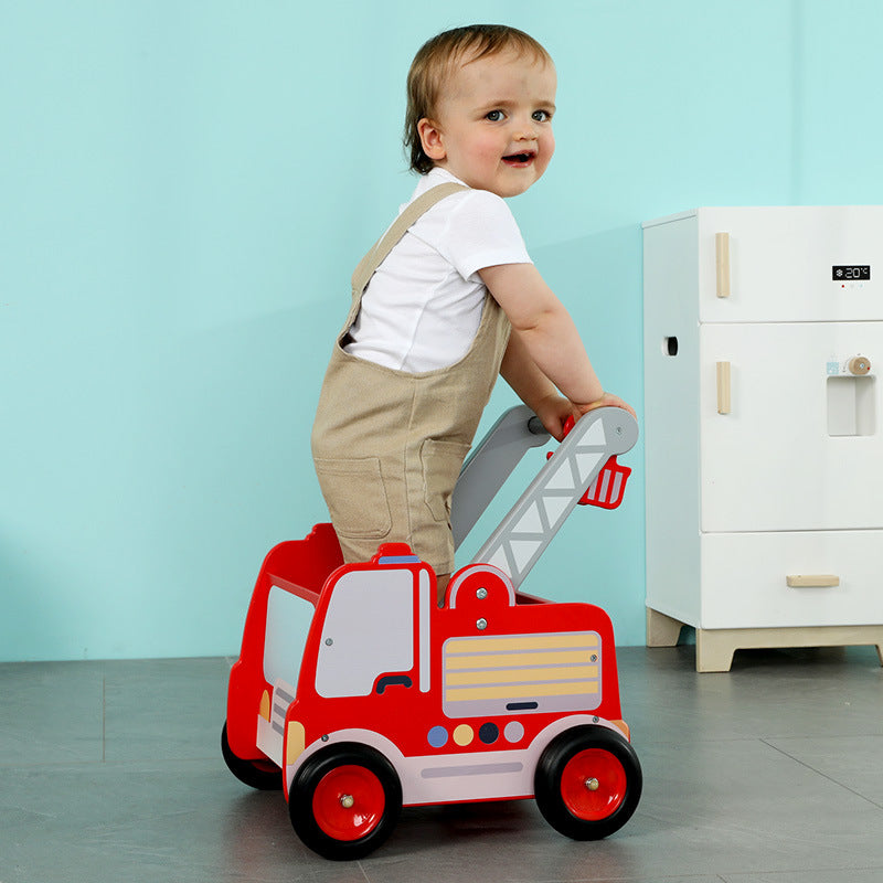ANDADOR DE BOMBEROS DE MADERA PARA NIÑOS