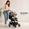 Coche London plegable rotación de 360º PREMIUM Gris