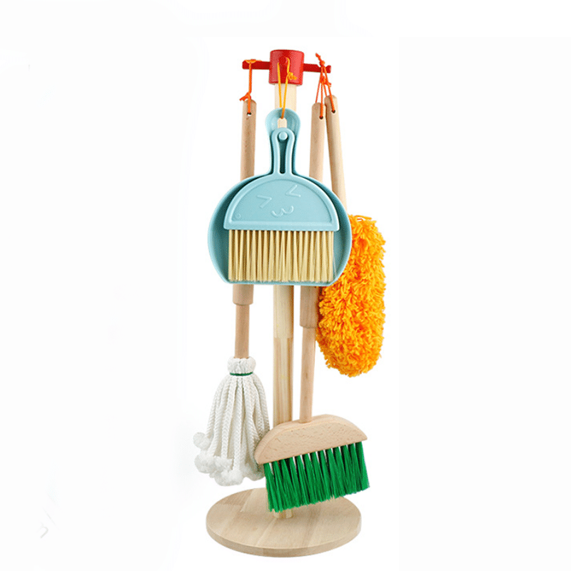 JUEGO DE LIMPIEZA DE MADERA PARA NIÑOS MONTESSORI