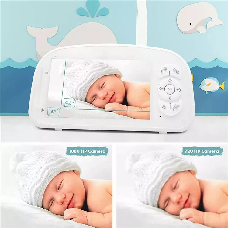 Cámara + Monitoreo Baby sin WIFI, control de temperatura, musical