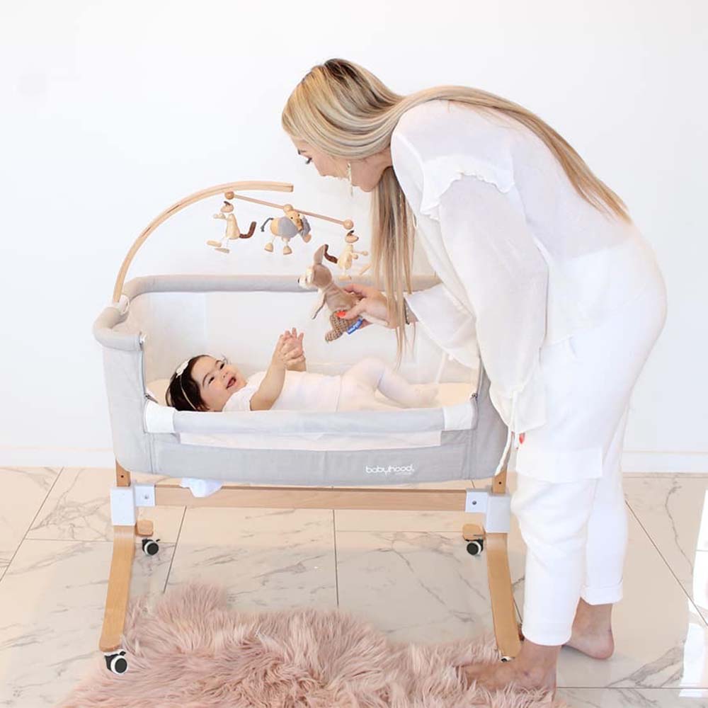 Cuna colecho DELUXE con 5 niveles de altura elegante