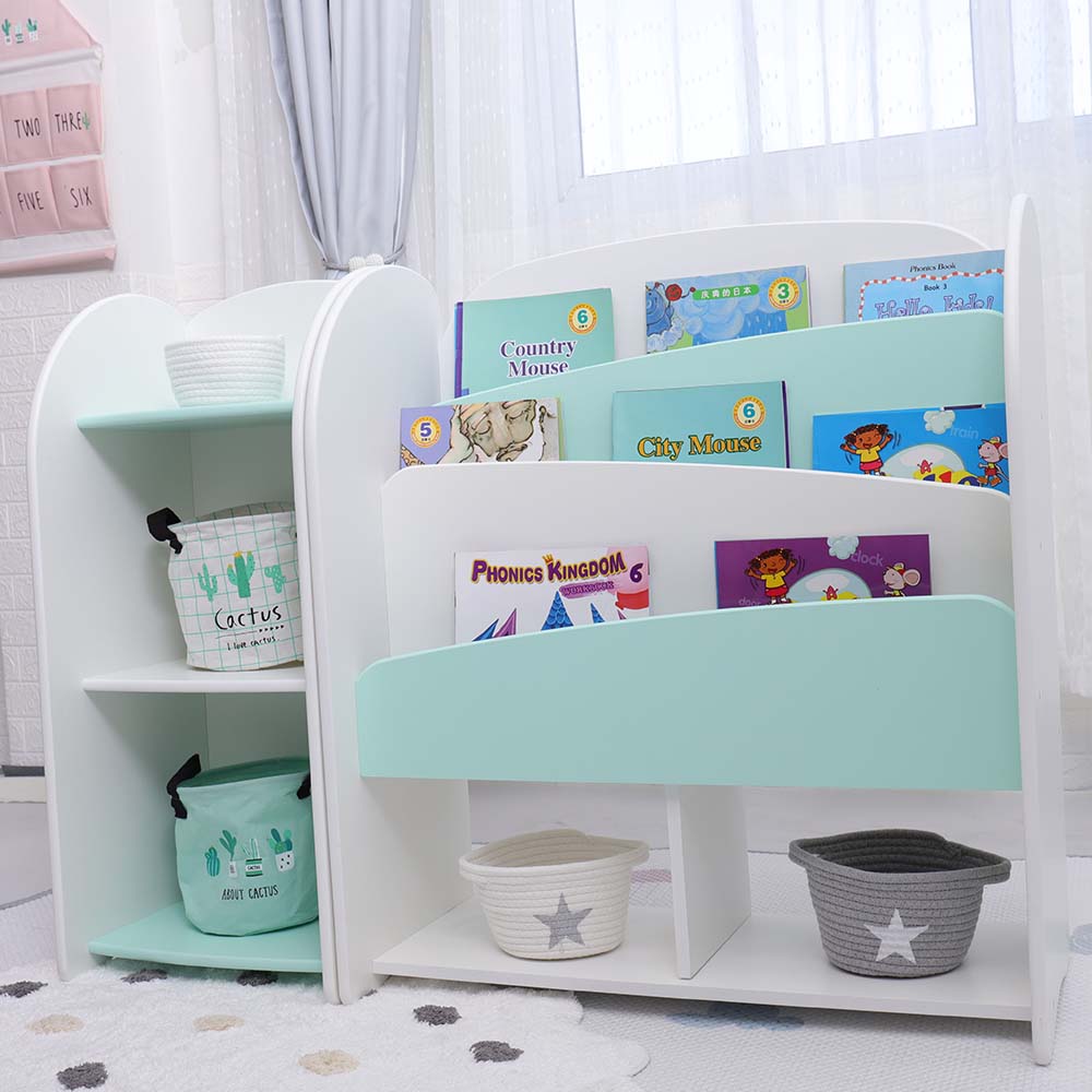 LIBRERO + GABINETE PARA ALMACENAMIENTO DE NIÑOS MONTESSORI ACQUA