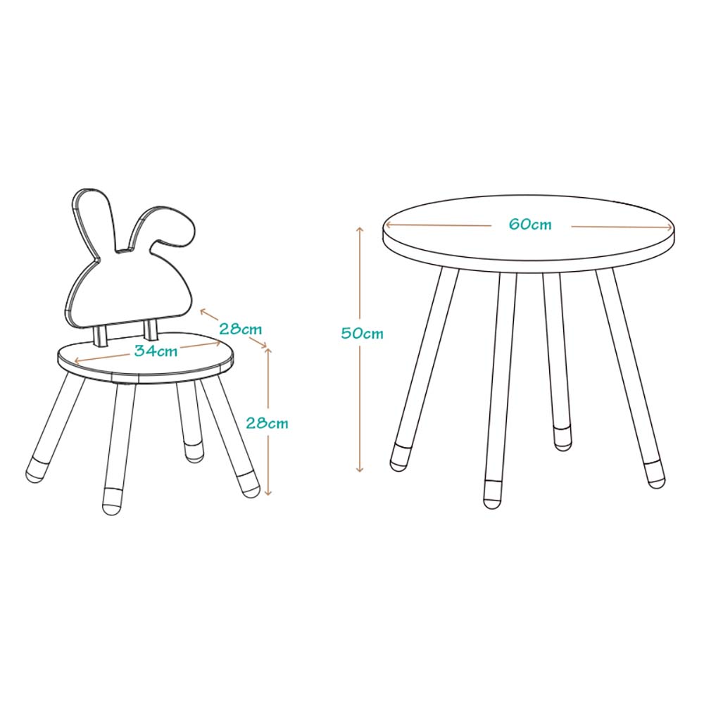 SET DE MESA & SILLAS EDUCACIONAL acqua