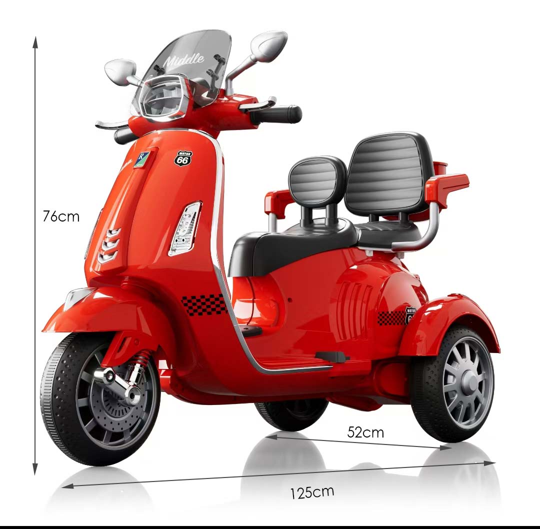 MOTO ELECTRICA BONIE CON BLUETOOTH PARA NIÑOS 02 ASIENTOS