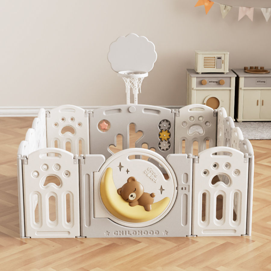 CORRAL PARA BEBES Y NIÑOS PLEGABLE DE OSITO + ALFOMBRA DE REGALO