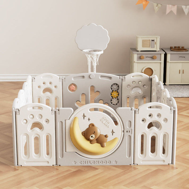 CORRAL PARA BEBES Y NIÑOS PLEGABLE DE OSITO + ALFOMBRA DE REGALO