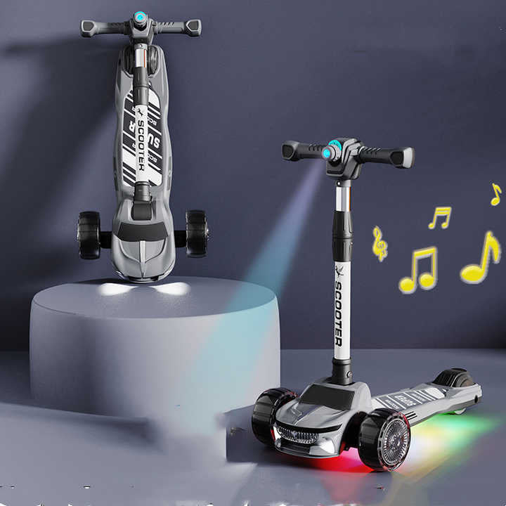 SCOOTER PLEGABLE PARA NIÑOS CON LUCES Y MUSICA