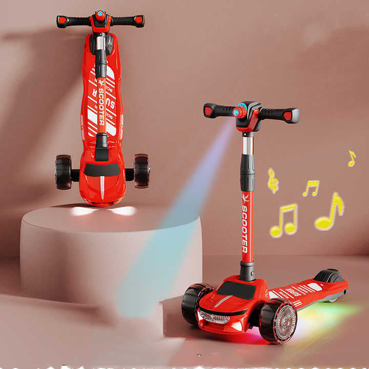 SCOOTER PLEGABLE PARA NIÑOS CON LUCES Y MUSICA