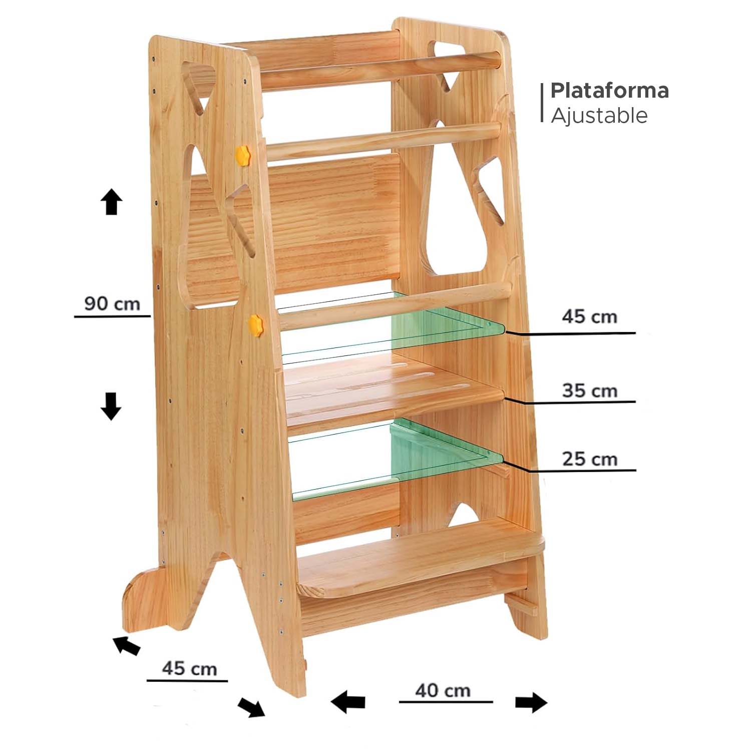 TORRE DE APRENDIZAJE PARA NIÑOS PEQUEÑOS WOODEN