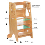 TORRE DE APRENDIZAJE PARA NIÑOS PEQUEÑOS WOODEN - Thumbnail 2
