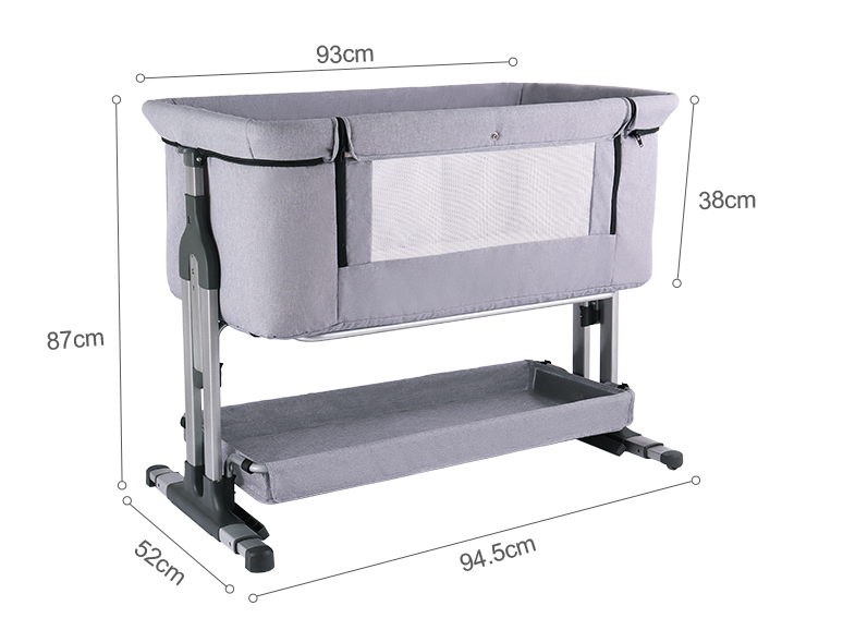 Cuna colecho PRISMA con 6 niveles de altura y mecedora