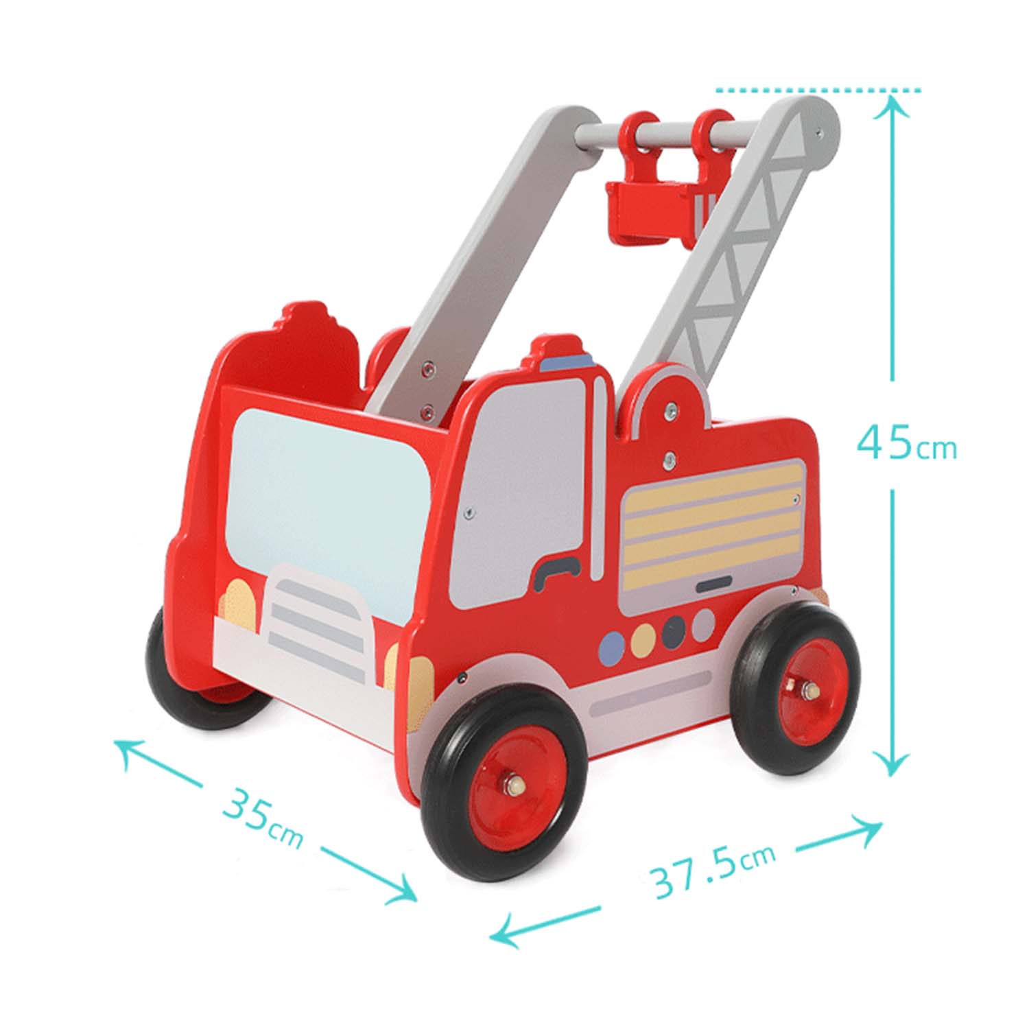 ANDADOR DE BOMBEROS DE MADERA PARA NIÑOS