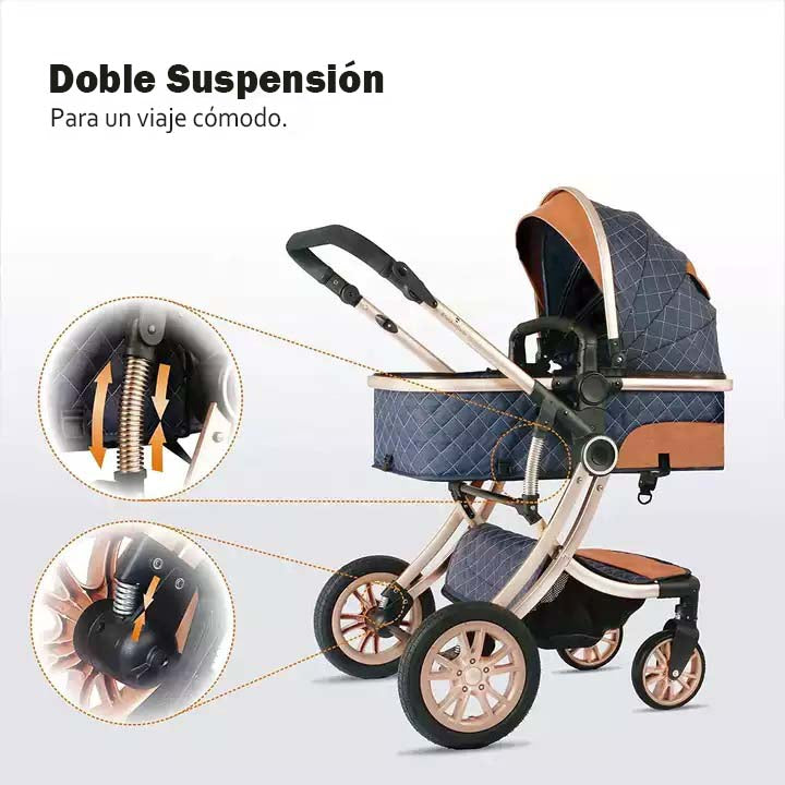 Coche Moises CAPRI 3 en 1 estilo Elegante y plegable