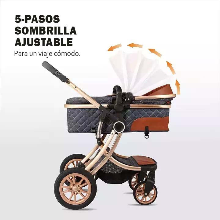 Coche Moises CAPRI 3 en 1 estilo Elegante y plegable