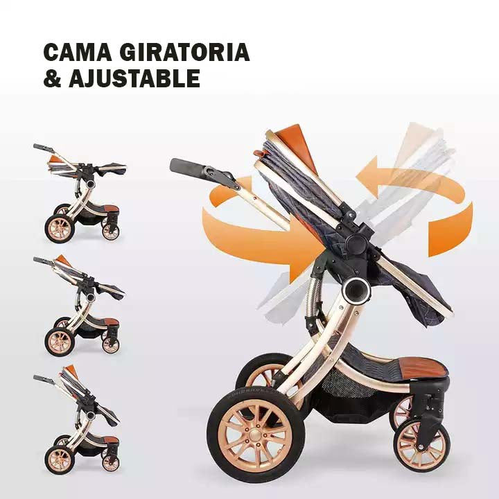 Coche Moises CAPRI 3 en 1 estilo Elegante y plegable