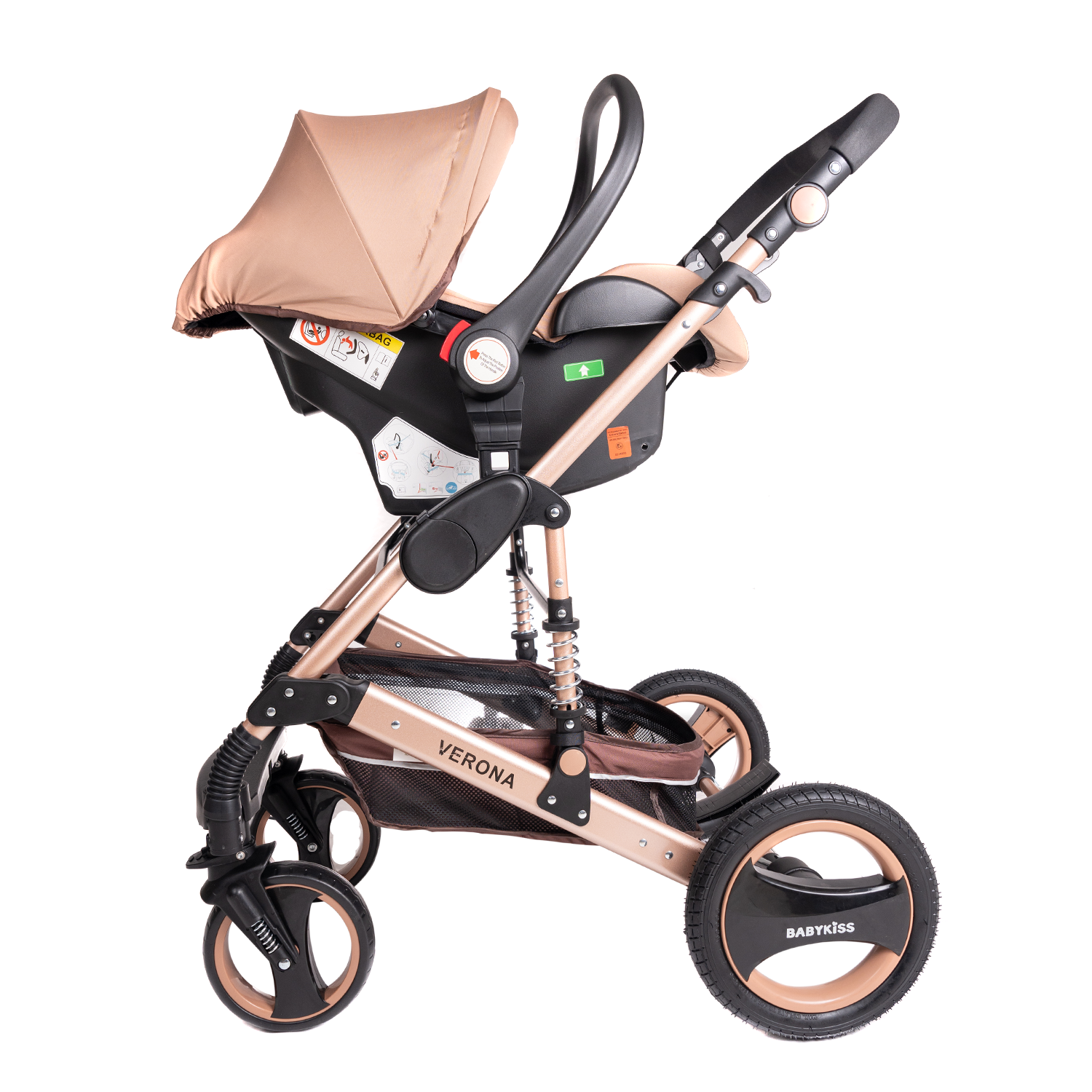 COCHE VERONA MOISES DE LUJO 3 en 1 con Sistema Travel