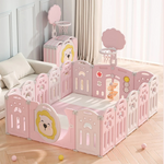 CORRAL PARA BEBES Y NIÑOS PLEGABLE DE LEON ROSADO - Thumbnail 2