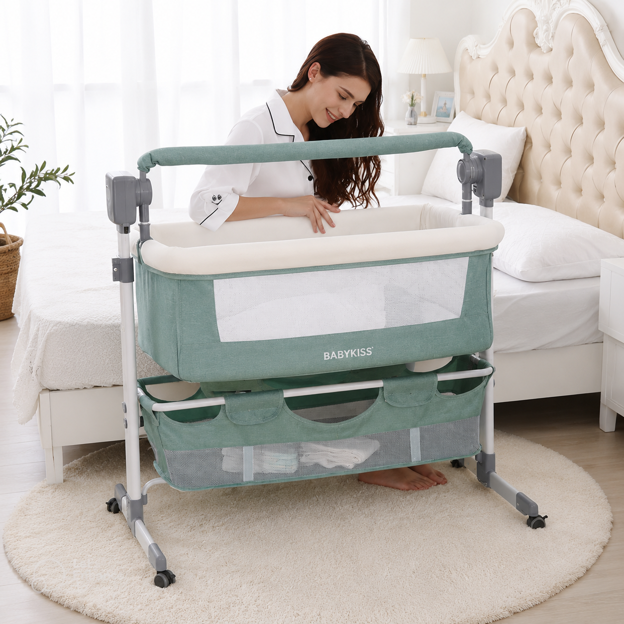 Cuna colecho Eléctrica LUXURY 3 en 1 Bluetooth JADE
