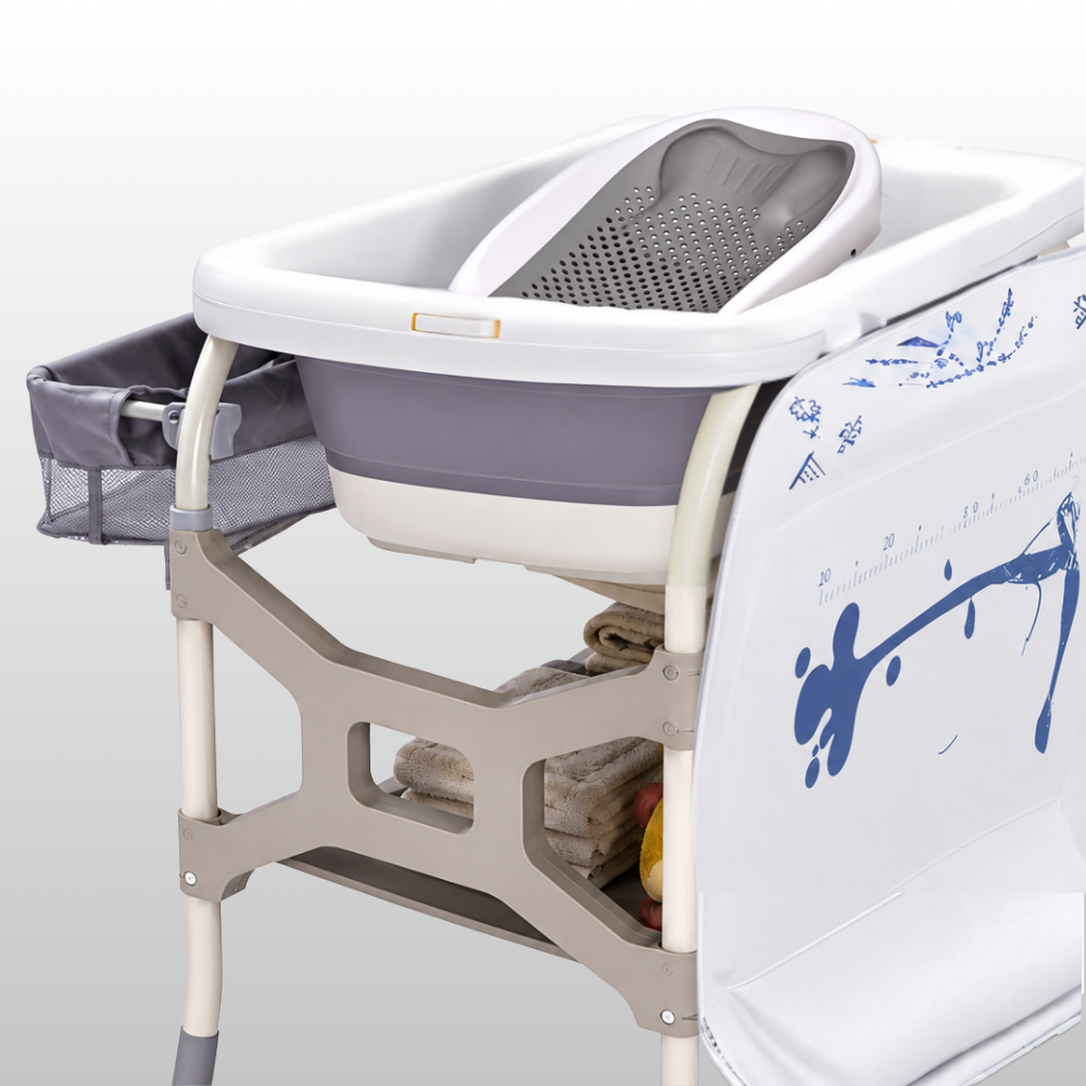 PACK BAÑERA CAMBIADOR VIENA + COJIN ASIENTO PARA BAÑO DE BEBÉ