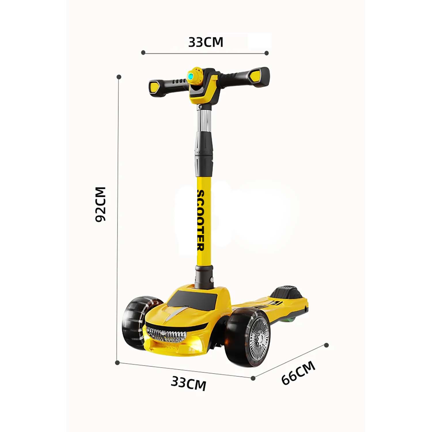 SCOOTER PLEGABLE PARA NIÑOS CON LUCES Y MUSICA