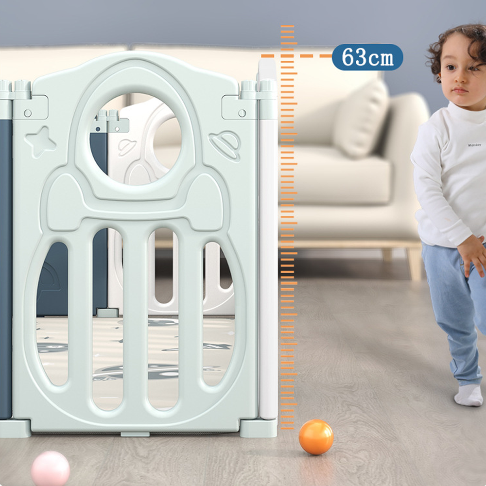 CORRAL PARA BEBES Y NIÑOS PLEGABLE DE SPACE + ALFOMBRA DE REGALO