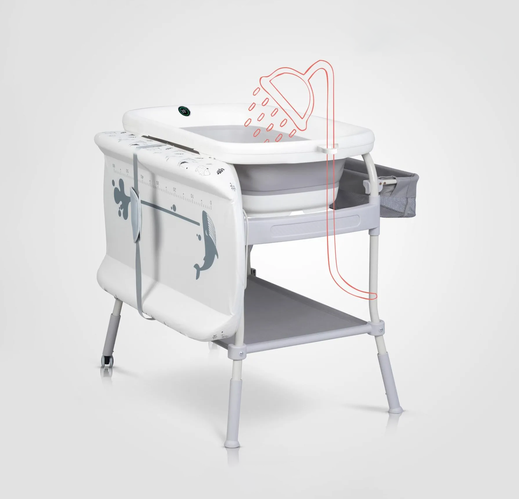 Bañera Cambiador digital Premium VIENA 2 EN 1