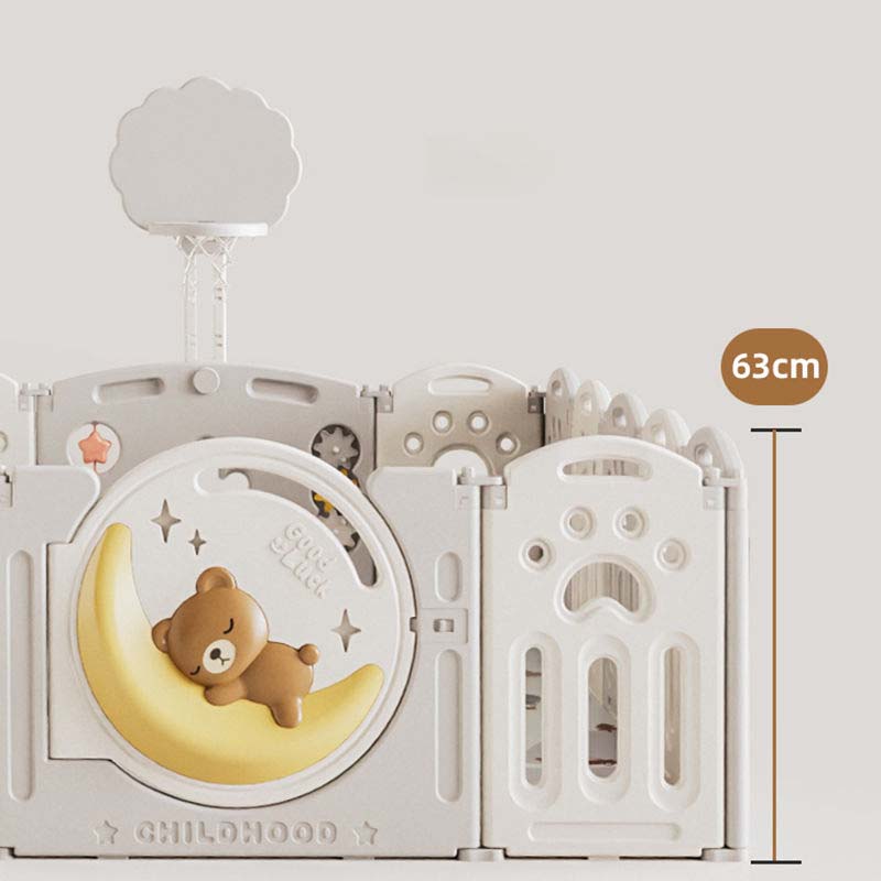 CORRAL PARA BEBES Y NIÑOS PLEGABLE DE OSITO + ALFOMBRA DE REGALO